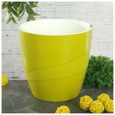 Кашпо со вставкой «Грация», 2,8 л, цвет фисташковый Plast Avenue