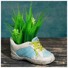 Кашпо фигурное "Кроссовок" сине- белое, 16,4*8*10см Take It Easy