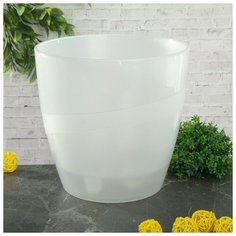 Кашпо для цветов со вставкой «Грация», 4,5 л, цвет прозрачный Plast Avenue