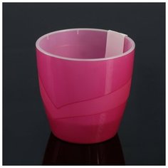 Кашпо со вставкой «Грация», 2 л, цвет фуксия Plast Avenue
