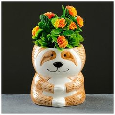 Кашпо керамическое "Медведь" 10*11см Take It Easy