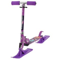 Самокат- снегокат зимний 2 в 1 «Космический мир Graffiti