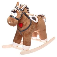 Качалка музыкальная «Конь Свэн», цвет коричневый Тутси