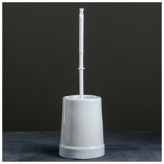 Подставка под ёрш "Классика" белая с ёршиком Хорошие сувениры