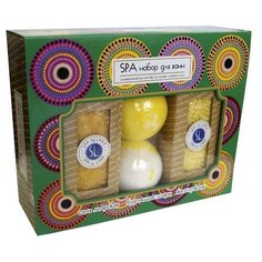 Соль шипучая для ванн 300 г , жемчужины для ванн200 г , 2 бурлящих шара 2*140 г, Ромашка, 7 Spa by Lara