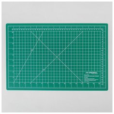 Мат для резки, двусторонний, 45 × 30 см, А3, цвет зелёный Aurora