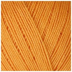 Пряжа "Ажурная" 100% мерсеризованный хлопок 280м/50гр (485- Жёлтооранжевый) Пехорка