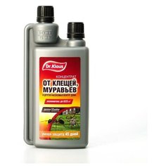 Средство от клещей, муравьев и других насекомых "Dr. Klaus", концентрат, флакон, 250 мл