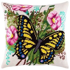 Подушка полукрестом чарiвниця арт. V107 Махаон на вьюнке 40х40 см Brvsk