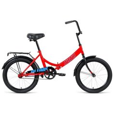 Велосипед городской складной ALTAIR City 20" 14" красный/голубой