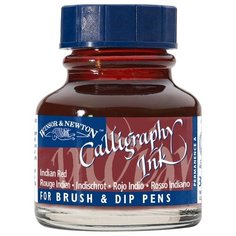 Тушь для каллиграфии Winsor&Newton синяя крышка, 30 мл, красный Индийский (1111317)