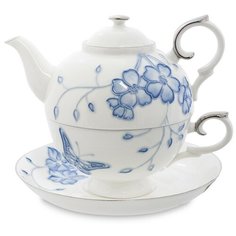 Чайный набор Голубая бабочка На 1 персону Pavone