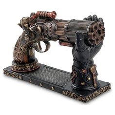 Статуэтка в стиле Стимпанк Револьвер на подставке Veronese