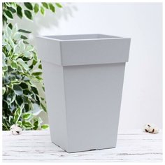 Кашпо со вставкой «Тубус», 7,5 л, цвет смоки Idea (М Пластика)