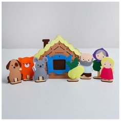 Пальчиковый театр «Репка» (герои+домик) Фетров