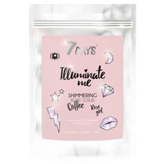 Мерцающий кофейный скраб для тела 7 DAYS ILLUMINATE ME ROSE GIRL, 200 г