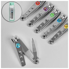 Кусачки- книпсер педикюрные, с пилкой, 7,6 см, рисунок микс Queen Fair