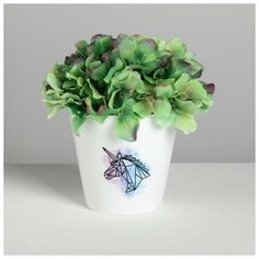 Кашпо «Единорог», 0,8 л, 11 х 12 см Дарите счастье