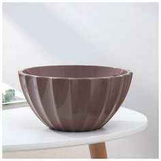 Кашпо с автополивом «Ракушка», 3,4 л, цвет мокко Plast Avenue