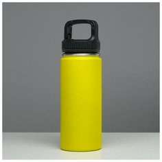 Термос "Турист" 550 мл, сохраняет тепло 24 ч, крышка карабин, жёлтый Take It Easy