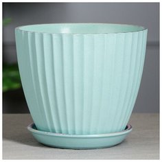 Горшок для цветов "Калифорния", бирюза, керамика, 3.5 л, 1 сорт