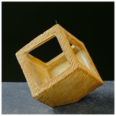 Кашпо фигурное "Куб", бежевое, 11*11*12см Take It Easy