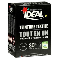 Краска для окрашивания одежды и тканей IDEAL, Чёрная, 230 г