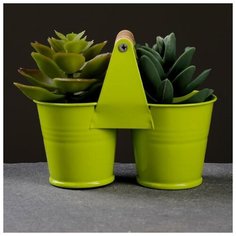 Кашпо двойное с ручкой 11*5*8,5см Take It Easy