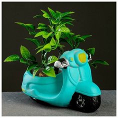 Кашпо фигурное "Мотоцикл" бирюзовый, 17*8, 5*9см Take It Easy