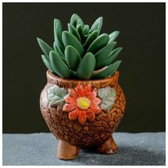 Кашпо керамическое на ножках, шар, 6,5*6,5*5см Take It Easy