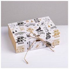 Коробка складная подарочная «Мужская», 16.5 × 12.5 × 5 см Дарите счастье