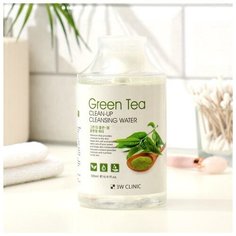 Вода очищающая мицеллярная 3W CLINIC Clean- Up Cleansing Water Green Tea, 500 мл