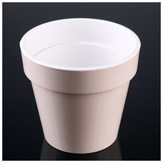 Кашпо со вставкой «Порто», 2,4 л, цвет жемчужный Plast Avenue