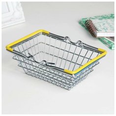 Корзина для мелочей, 11×8×11 см, цвет микс Доляна