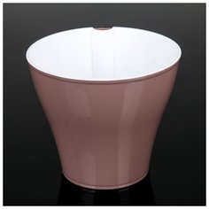 Кашпо со вставкой «Афина», 1 л, цвет мокко Plast Avenue