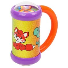 Погремушка «Барабан», с колокольчиком, цвет микс Жирафики