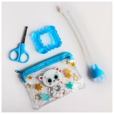 Набор маникюрный детский «Для Малыша», 3 предмета: ножнички, аспиратор, прорезыватель