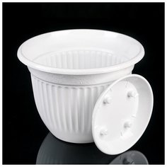 Кашпо с поддоном «Венеция», 3 л, цвет микс, подвес В подарок Милих