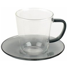 Чашка с блюдцем La Cafetière Colour 0.3 л. серые Kitchen Craft