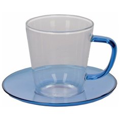 Чашка с блюдцем La Cafetière Colour 0.3 л. голубые Kitchen Craft