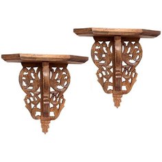 Консоль настенная, набор 2 предмета 36x33x12см, Glasar ГЛАСАР