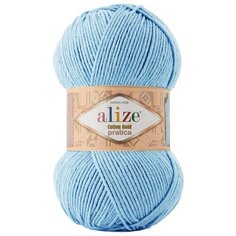 Пряжа ALIZE Cotton Gold Pratica 100гр, 220м (55%хлопок, 45%акрил) (728 синий), 5 мотков