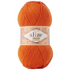 Пряжа ALIZE Cotton Gold Pratica 100гр, 220м (55%хлопок, 45%акрил) (37 тыква), 5 мотков