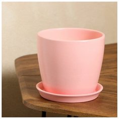 Цветочный горшок "Осень", глянец, розовый, керамика, 2 л