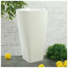 Кашпо со вставкой «Грейс», 2,7 л (1,5 л), цвет белый Plast Avenue