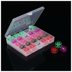 Набор шпулек в контейнере, d = 20 мм, 25 шт, цвет микс Арт Узор