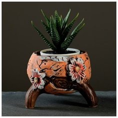 Кашпо фигурное "Цветы" на ножках, 10*10*8см Take It Easy