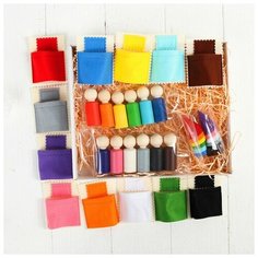 Сортер «Гномы в колпачках с кроватками» 6 см, 12 шт. Ulanik