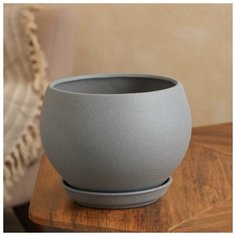 Горшок для цветов "Шар", крошка, металлик, керамика, 4.1 л Oriana