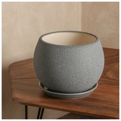 Горшок для цветов "Шар", шёлк, металлик, керамика, 9 л Oriana